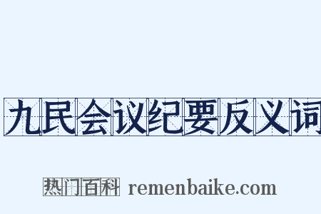 九民会议纪要反义词是什么意思的图片